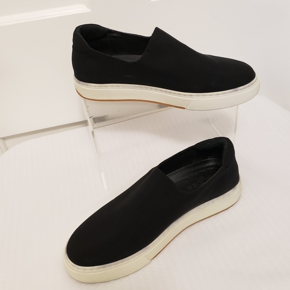 J/Slides Black Knit Loafer Sneaker Shoes Size 8.5, Casual, Comfy, Stylish